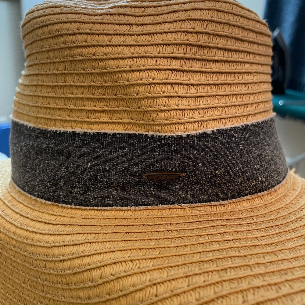 C.C adjustable string straw hat - Picture 3 of 8